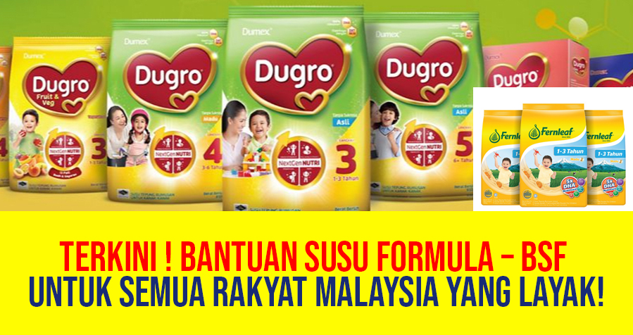 Formula bantuan bsf susu Bantuan Susu