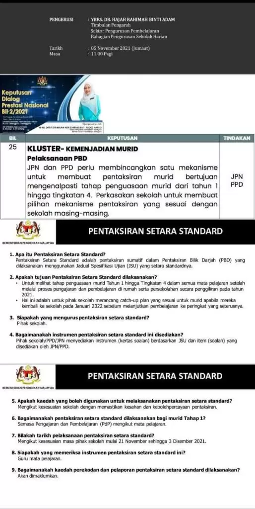 Setara soalan standard pentaksiran Pentaksiran setara