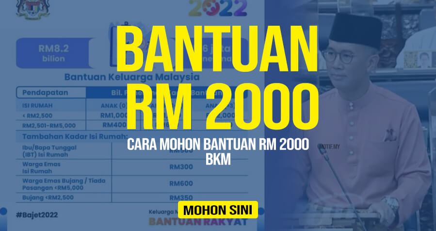 Cara Memohon Bantuan Keluarga Malaysia RM 2000
